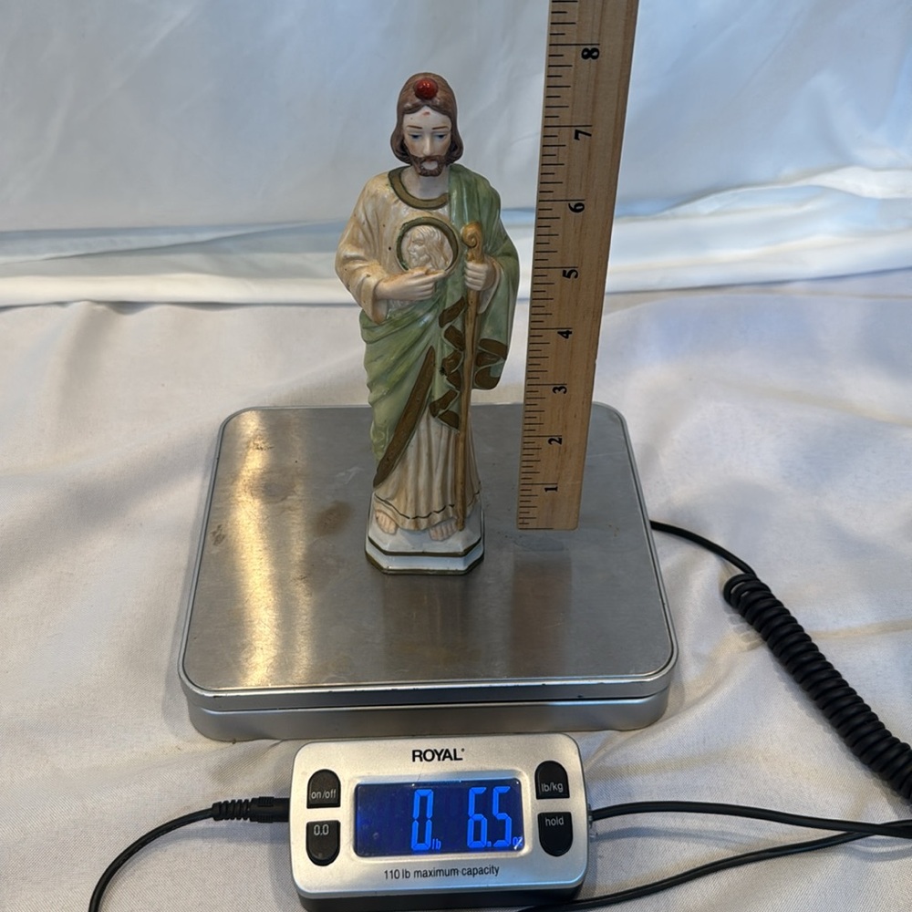 Elegant Ceramic Saint Jude Statue - Picture 3 of 3